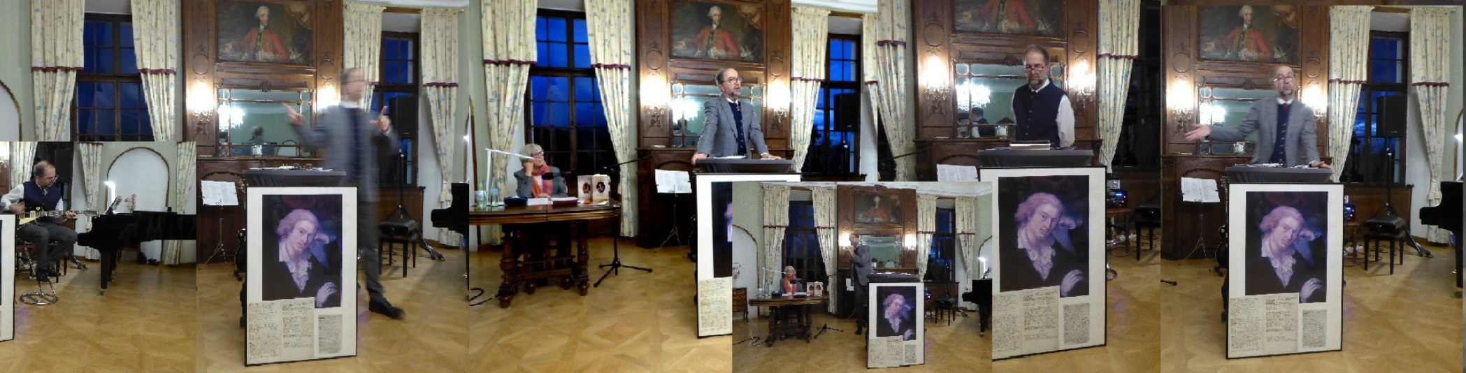 Lesung Udo Weinbörner Schloss Miel 11.10.2020 Collage