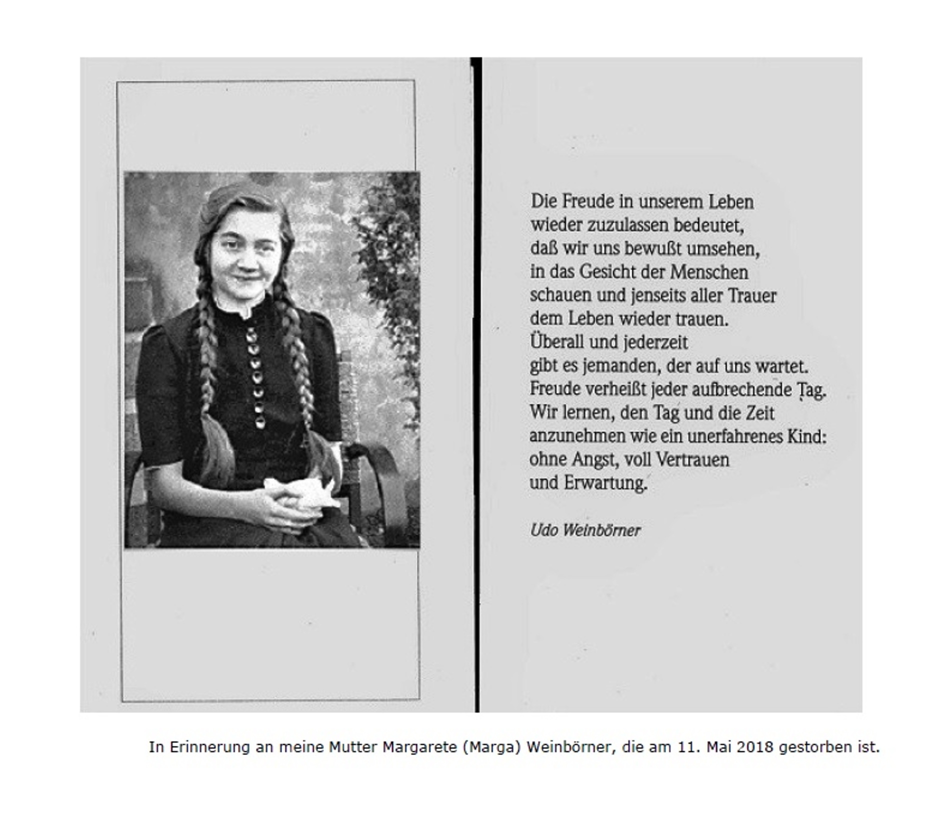 Mutter Marga Weinbrner Plettenberg